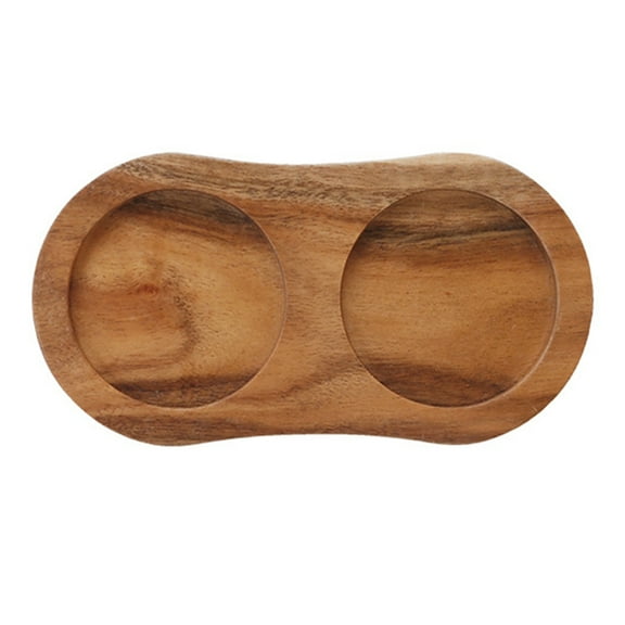 Salt and pepper mill tray, wooden tray, salt and pepper mill