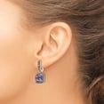 thumbnail image 2 of Auriga Sterling Silver with 14K Gold Antiqued Cushion Amethyst Dangle Earrings for Women, 2 of 5