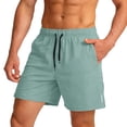 thumbnail image 5 of Mens Quick Dry Athletic Shorts With Pockets Drawstring Waist Lightweight Running Shorts For Gym And Casual Wear,Light Green,XXXL, 5 of 5