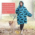 thumbnail image 4 of Blue Dachshunds Dog Wearable Oversized Blanket,Wearable Blanket Hoodie for Adults,Cozy Hooded Blankets with Super Pockets,Super Warm Fuzzy Pullover for Women & Men, 4 of 6