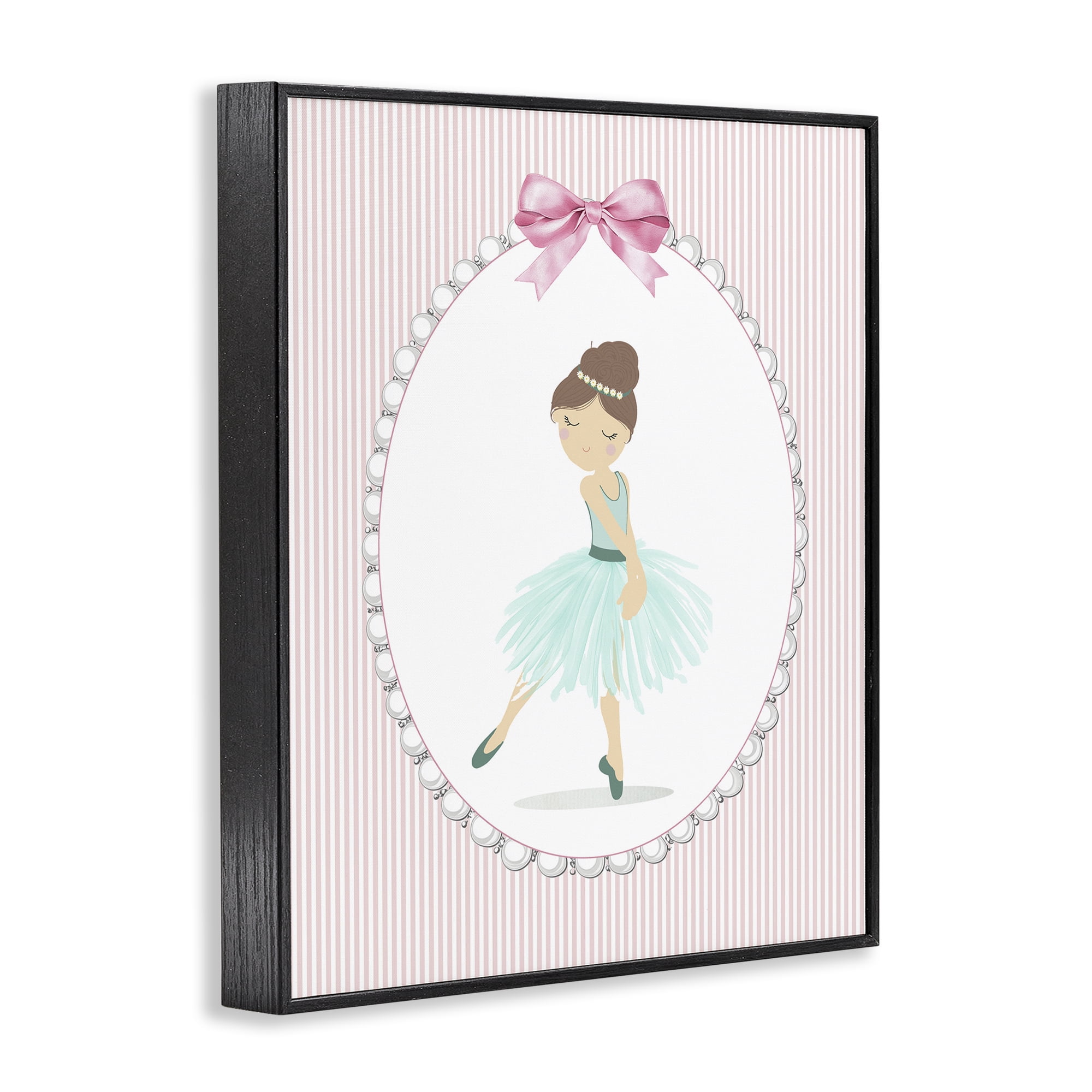 Stupell Industries Elegant Dance on Stripes Black Framed Giclee Art, design by Christine Simpson Art