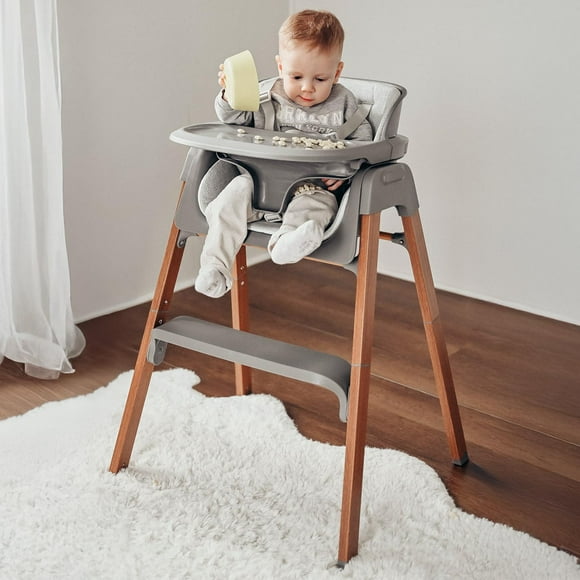Trona Convertible Plegable para Bebé Fodoss con Bandeja y Cojín
