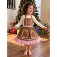 thumbnail image 2 of RUINIXCW Baby Girl Christmas Dress Halter Apron Dress Toddler Gingerbread Costume, 2 of 8