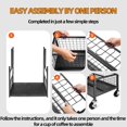 thumbnail image 5 of Garden Tool Organizer, Yard Tool Tower Rack for Garage Organization and Storage, Heavy Duty Garden Tool Storage with Wheels and Hooks, Hold Long-Handled Tool/Rake/Broom, Black, 5 of 5