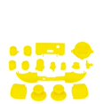 thumbnail image 4 of Full Set of Gamepad Buttons, Replacement Grips and Accessories for Xbox Series X (XYellow), 4 of 4