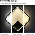 thumbnail image 3 of Aplique de pared moderno, lámpara de aluminio de bajo consumo para interiores con tres temperaturas de color para varios espacios, incluidos el dormitorio, la cocina y la sala de estar, 3 of 5