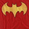 thumbnail image 2 of DC Batgirl Logo Distressed Women's T Shirt, Red, Large, 2 of 6