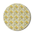 thumbnail image 1 of Vintage Mouse Pad for Computers, Narcissus Blossoms Little Wildflowers Green Leaves Classical, Round Non-Slip Thick Rubber Modern Gaming Mousepad, 8" Round, Yellow Cream Pale Green, by Ambesonne, 1 of 2