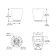 thumbnail image 6 of Mayne Caprio 16" x 16" x 18" Round White Tall Self-Watering Polyethylene Planter, 6 of 6