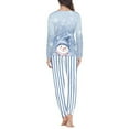 thumbnail image 3 of SCRAWLGOD Snowman Women Pjs Sets Long Sleeve Pj Sets for Women Lounge Sets 2 Piece Outfits with Pockets Nightwear Set Size M Christmas Pajamas for Women, 3 of 6