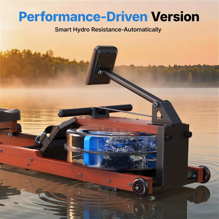 MERACH Water Rowing Machine, 400 Lb Capacity, Foldable photo 6