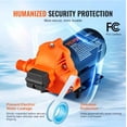 thumbnail image 5 of VEVOR Diaphragm Pump 3.3 GPM 110V 6 ft. Height Water Submersible Pump 45 PSI 0.24 HP 1/2 in. MNPT Inlet/Outlet for Boat RV, 5 of 8