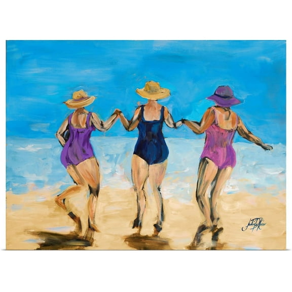 Great BIG Canvas | "Ladies on the Beach II" Art Print - 24x18