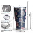 thumbnail image 6 of 30oz Pioneer Flower Tumblers Stainless Steel Tumbler with Lid and Straw,Vacuum Insulated Double Wall Travel Tumbler Cups Mug with Cleaning Brush for Coffee,Tea, 6 of 7
