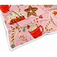thumbnail image 6 of Pink Christmas Gingerbread Man Throw Blanket, Winter Cute Star Snowflakes Candy Cane Throws Blankets, Xmas Soft Lightweight Holiday Blanket for Couch Sofa Bed Chair Living Rooms Decor 40X50IN, 6 of 6