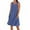 Blue, variant on Horkkom Sleeveless Dress for Women Summer Crew Neck Mini Dresses Casual Solid Color Beach Sundresses with Pockets Red 2XL