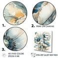 thumbnail image 3 of Designart "Poppy Flowers In Pale Blue And White I" Poppies Floater Framed Canvas Art Print, 3 of 5