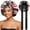 Pink Rose + Black, variant on Satin Bonnet-Silk Sleep Cap Non Slip Hair Wrap for Women Night Cap for Long/Curly Hair with Elastic Tie Band(Navy Blue+Pink)