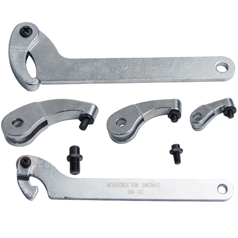 Foreverun Motor 8PCS Adjustable Hook & Pin Spanner Wrench Tool Set Locking Nut Wrench 35mm-120mm