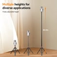 thumbnail image 3 of Enhanced 83.5" Mobile Phone Tripod with Remote, Adjustable Height, Sturdy Travel Base & Premium Mount for iPhone 17/15/14, Android, Camera, 3 of 9