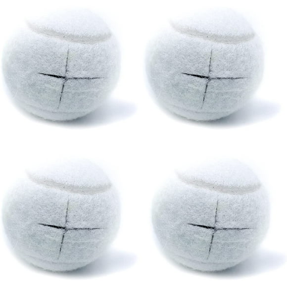 4 PCS Precut Tennis Balls for Furniture Legs and Floor Protection, Heavy Duty Long Lasting Felt Pad Glide Coverings