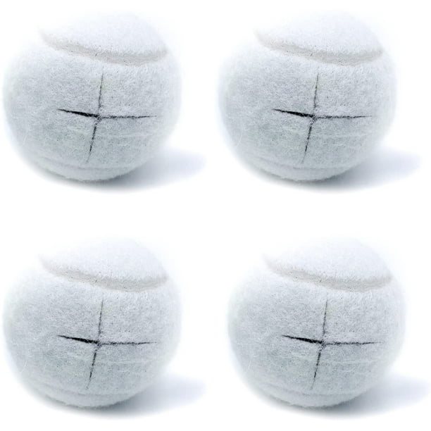 4 Balles de Tennis Prédécoupées pour la Protection des Pieds et du Sol des Meubles, Revêtements de Patins en Feutre Résistants et Durables - Blanc
