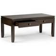 thumbnail image 3 of Trent Home Solid Wood Coffee Table with Drawers in Mahogany Brown, 3 of 10