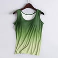 thumbnail image 4 of Women Built-in Bra Tank Tops Casual Sleeveless Shirts Lightweight Breathable Camisole Yoga Tanks Tops Gradient Printing Undershirt, 4 of 5