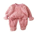thumbnail image 2 of ATOGUTA Girls Clothes Kids 2 piece Long Sleeve Pants Fleece Outfits Set Size 1T-11, Pink, 2 of 6