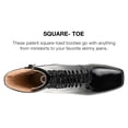 thumbnail image 3 of Journee Womens Covva Inside Zip Stacked Heel Booties, Widths Available, 3 of 7