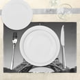 thumbnail image 2 of Ambesonne Eiffel Tower Place Mats Set of 4, Paris Landmark, Standard Size, Grey, 2 of 5