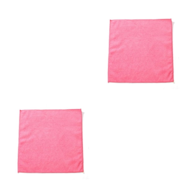 Ounissouiy Toalla de limpieza de cocina absorbente de forma cuadrada, paño de cocina antigrasa, vajilla de alta eficiencia, utensilios de trapo Rosa roja 2Conjunto