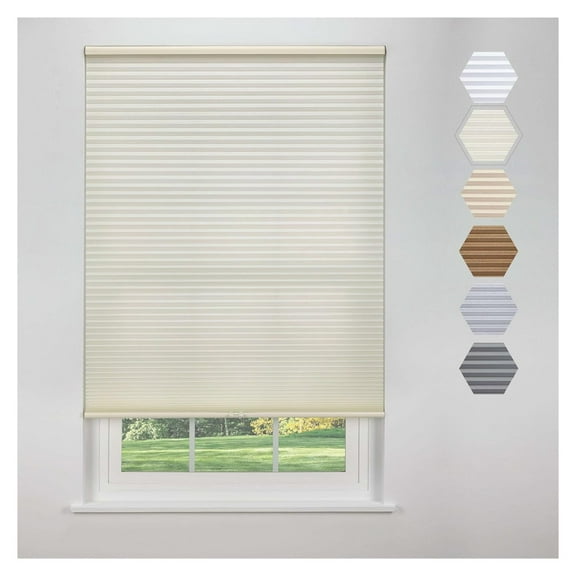 Cordless Cellular Light Filtering Shade 21 1/4 W x 84 H, Seashell (Arrives 1/4" Narrower) 21.3"W x 84"H