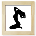 thumbnail image 1 of Cadre Photo Carré Cheveux Longs Femmes Genouillères Murale Table, 1 of 3