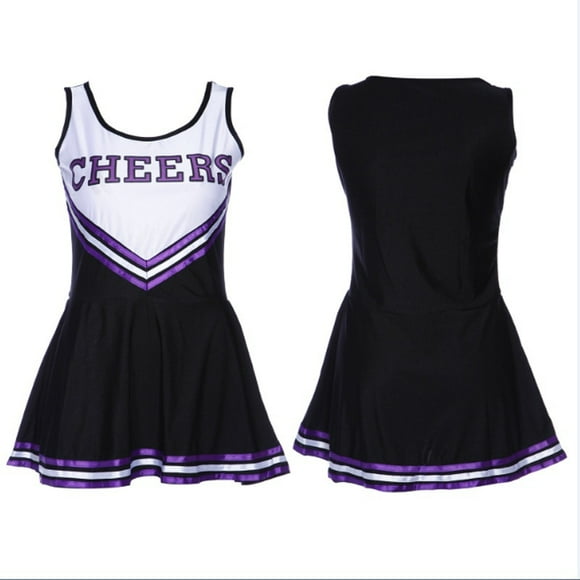 Women´s Cheerleader Fancy Dress School Girl Uniform Party Costume Outfit