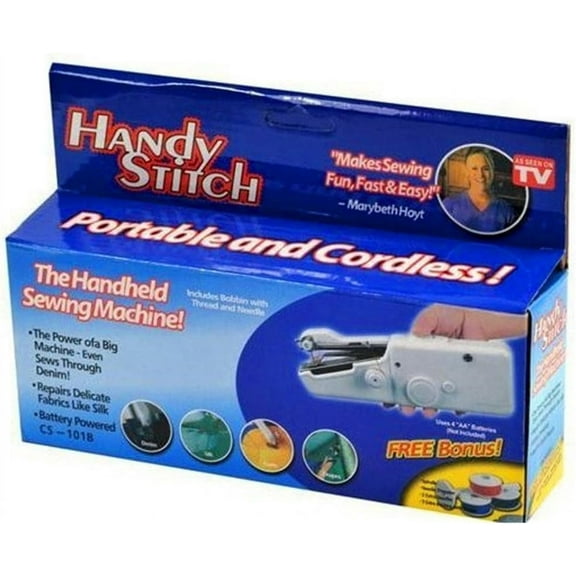 Handy Stitch Handheld Sewing Machine Portable Craft Sewing Machine Cordless Quick Stitch Tool for Fabric, Clothing, Kids Cloth, Home Travel Use