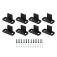 thumbnail image 1 of 8pcs Barn Door Floor Guide, POM Universal Sliding Barn Door Hardware for Closet Pocket Doors, Black, 1 of 5