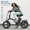 thumbnail image 4 of Vivi Electric Bike 16" x 3.0 Fat Tire Electric Bike 48V 350W Adult Folding Electric Bike 19.8MPH Urban Commuter Electric Bike with Smart LCD Display, 4 of 15