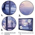 thumbnail image 3 of Designart "Purple River Winter's Reflective Charm IV" Landscapes Framed Wall Art Decor - Traditional Purple Winter Landscape Entryway Framed Wall Art, 3 of 6