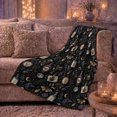 thumbnail image 6 of Mystical Ravens Potions Botanical Art, Festive Halloween Scene, Warm Flannel Blanket for Living Room and Reading Nook, Art Lovers Halloween Gift, Festive Home Decor, 6 of 9