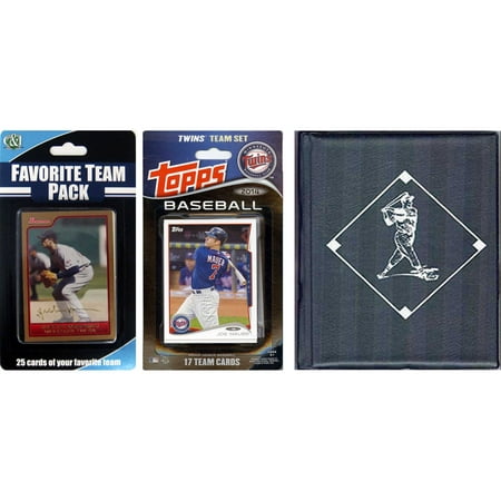 C&I Collectables MLB Minnesota Twins Licensed 2014 Topps Team Set and Favorite Player Trading Cards Plus Storage