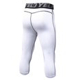 thumbnail image 3 of Men's 3/4 Compression Pants Leggings Tights, Cool Dry Sport Workout HeatGear Capri Base Layer Running Cycling, 3 of 8
