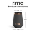 thumbnail image 6 of RTIC 12 oz Ceramic Lined Insulated Happy Hour Wine Tumbler, Leak Resistant Lid, Soft-Touch Exterior, Light Black, 6 of 9