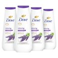 thumbnail image 1 of Reacondicionado Body Wash Dove, aceite relajante de lavanda y manzanilla, 600 ml, paquete de 4, 1 of 4