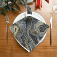thumbnail image 2 of GZHJMY Cloth Napkin Black Gold Grey Marble Kitchen Dining Table Decor for Cocktail Gathering Party Holiday Wedding Everyday Use 1 Pack 20" × 20", 2 of 6