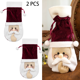 thumbnail image 1 of JM 2 Piezas Bolsa de Botella de Vino Tinto de Navidad, Regalos de Navidad Fundas para Botellas de Vino Diseño de Papá Noel para Fiesta de Navidad en el Hogar para Decoración Festiva, Decoración de Mesa de Navidad JM, 1 of 5