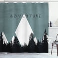 thumbnail image 1 of Ambesonne Adventure Shower Curtain, Forest Hipster Mountains, 69"Wx84"L, Cadet Blue, 1 of 3