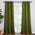 thumbnail image 2 of Cortinas opacas NICETOWN con puerta de cristal para patio, color verde oliva, 2 of 8