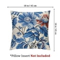 thumbnail image 4 of Acheng Chinoiserie Pillow Cover  Vintage Blue Flower Throw Pillow Covers Spring Summer Floral Outdoor Pillow Cases Cushion Covers for Couch Sofa Bedroom Chinoiserie Decor Set of 2 18x18in, 4 of 7