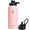 Pink, variant on GEDUX 32oz Insulated Stainless Steel Water Bottle with 2 Leak Proof Lids(Spout Lid and Straw Lid) Wide Mouth Powder-Coated Water Bottle for Sports and Travel, Pink